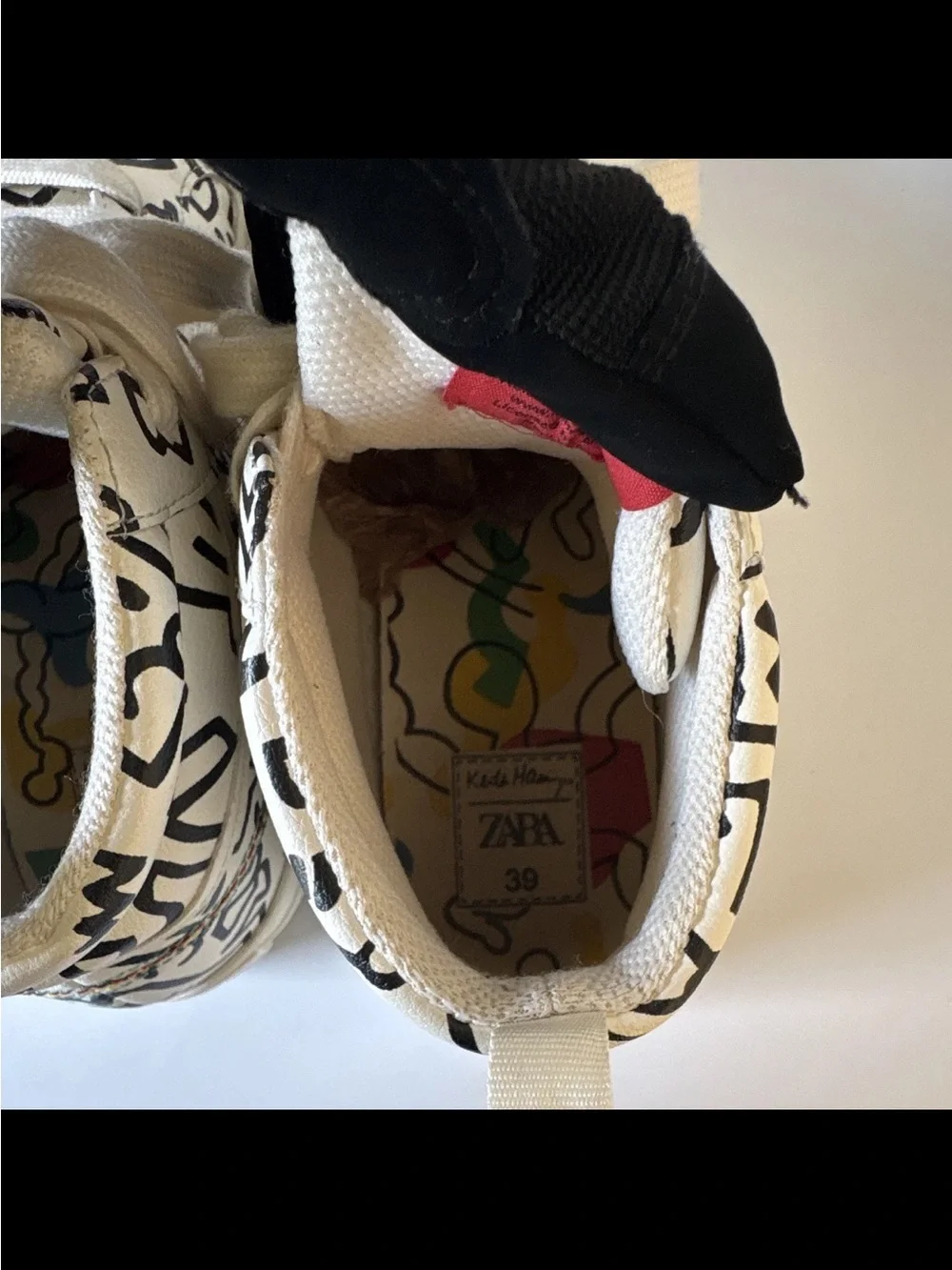 Zara x Keith Haring High Top Sneakers In Great Condition Please Read Desc.
